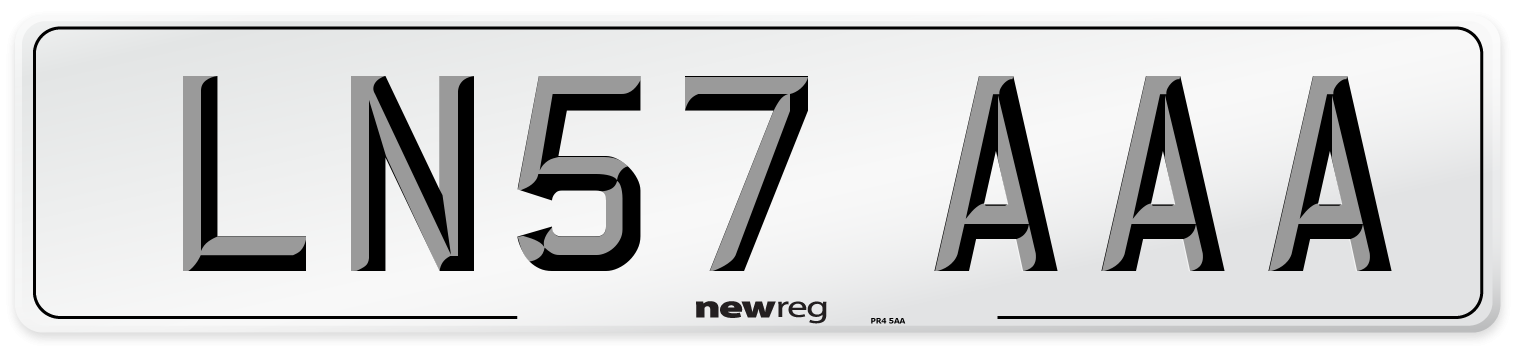LN57 AAA Number Plate from New Reg